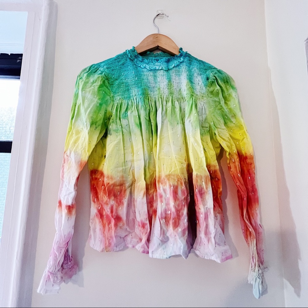 Gap Tie Dye Peasant Blouse